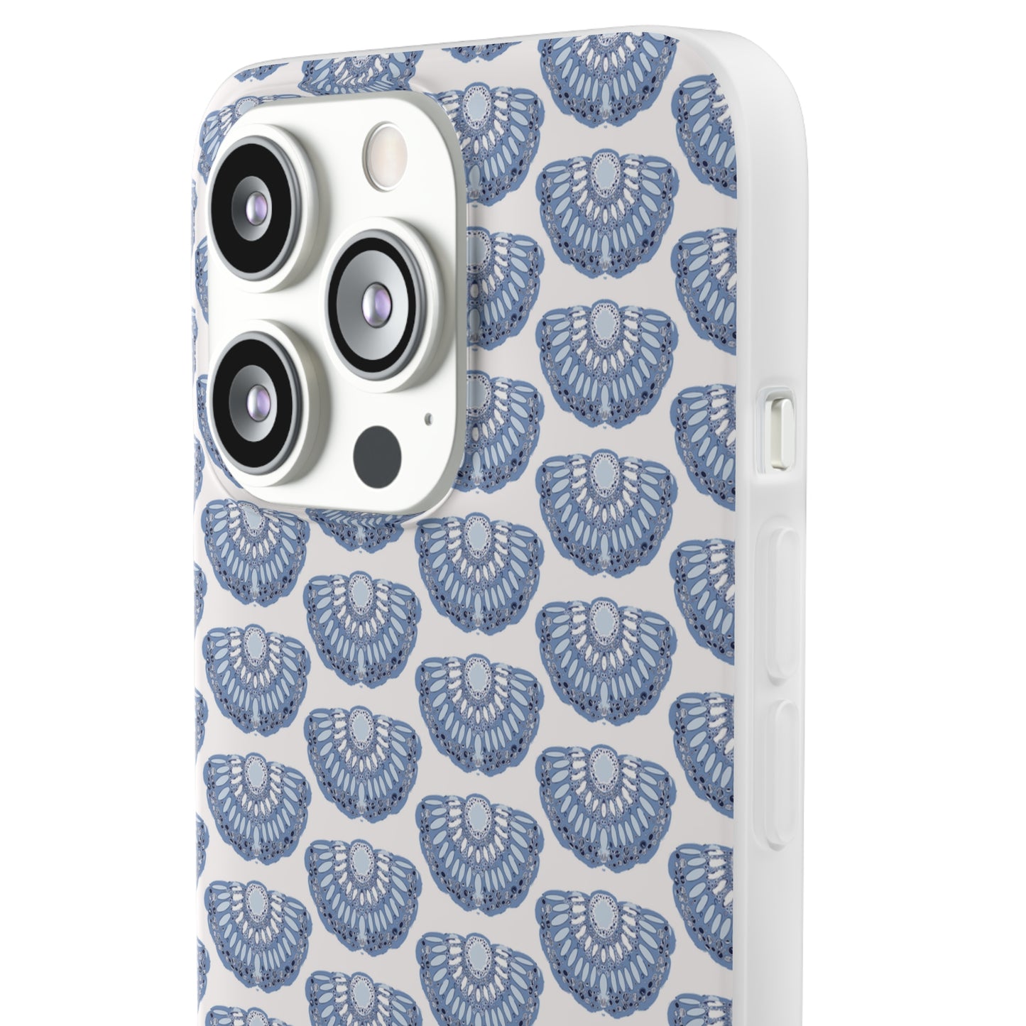 Coastal Blue Scallop Navy Blue Flexi Cases