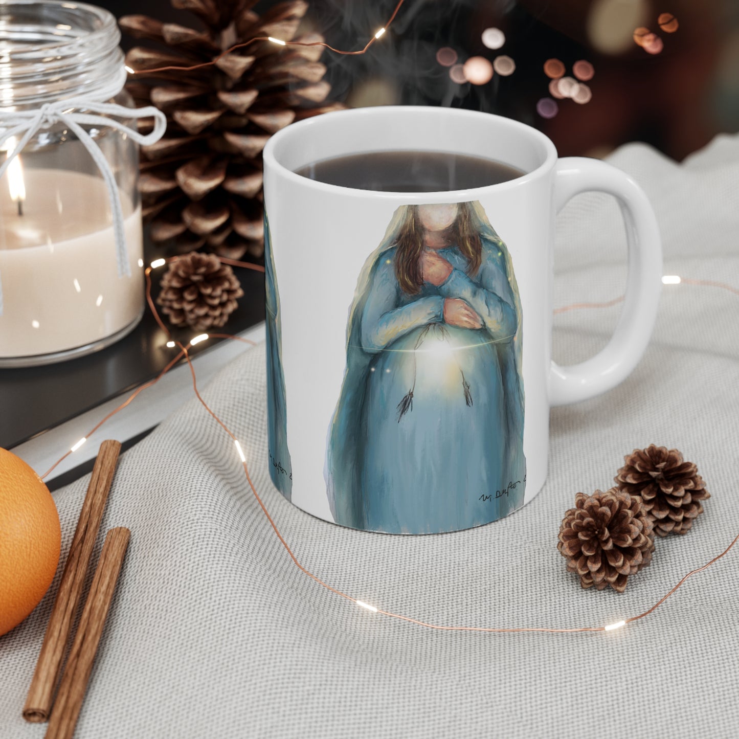 Threshold of Hope Advent/Christmas Mary Ceramic Mug 11oz