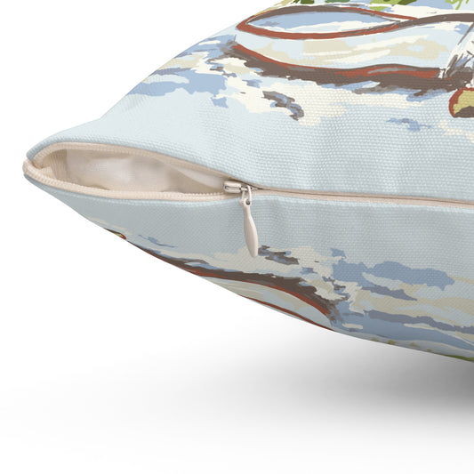 Row Row your Boat Spun Polyester Square Pillow