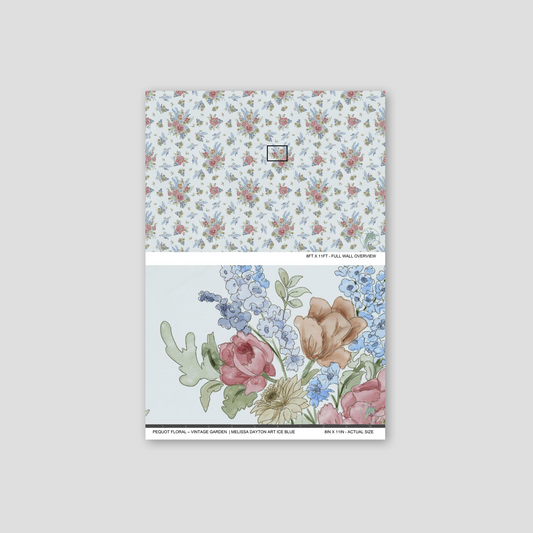 Floral patterned notebook on a light gray background