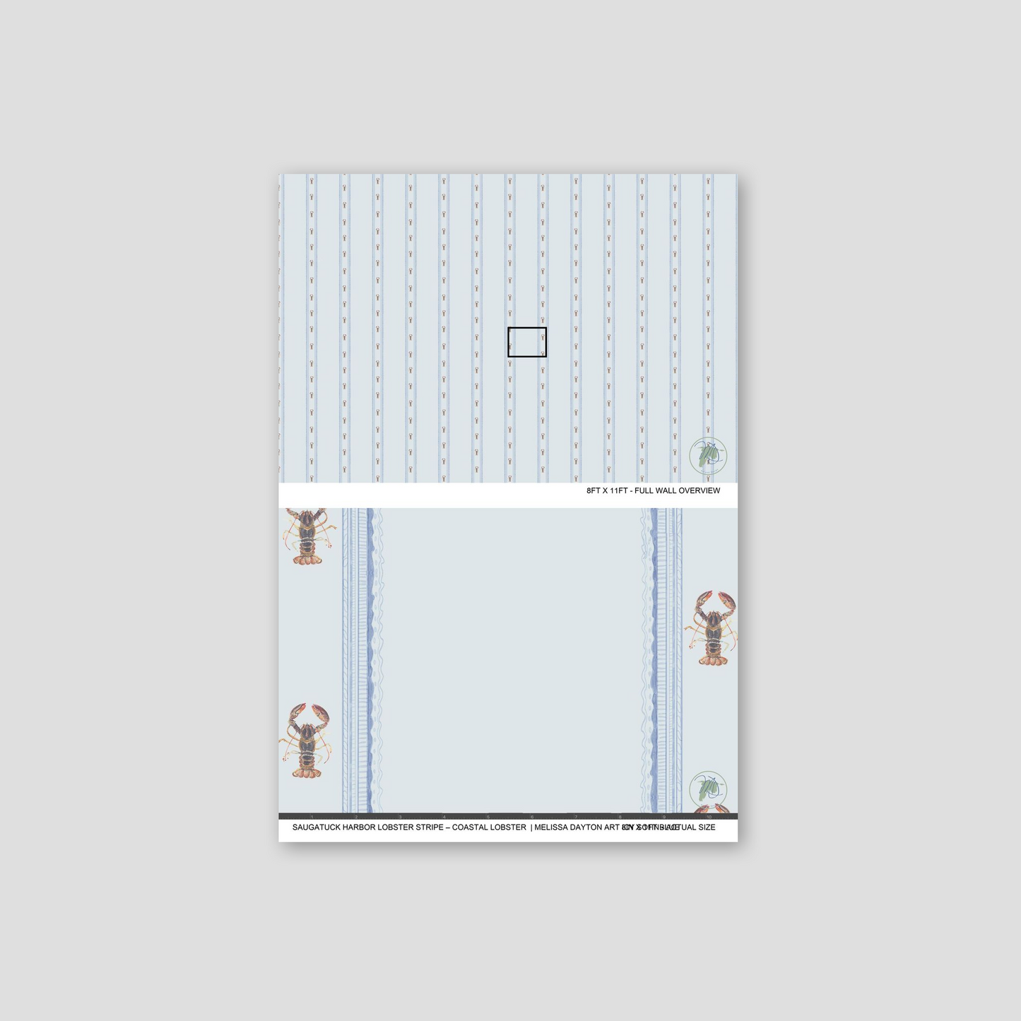 Notebook with lobster design on a light gray background