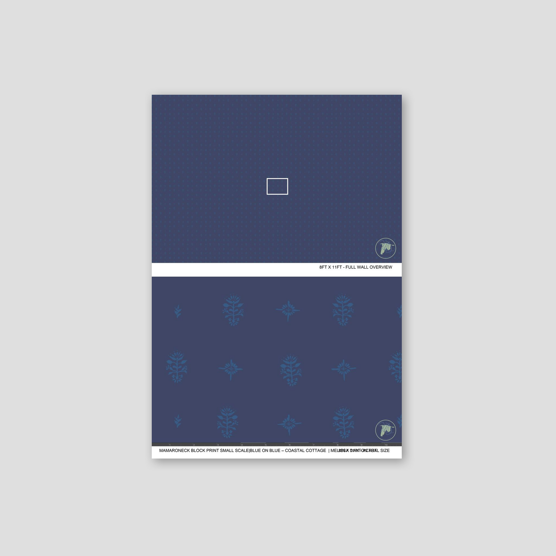 Blue notebook with white text on a gray background