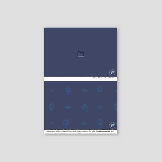 Blue notebook with white text on a gray background