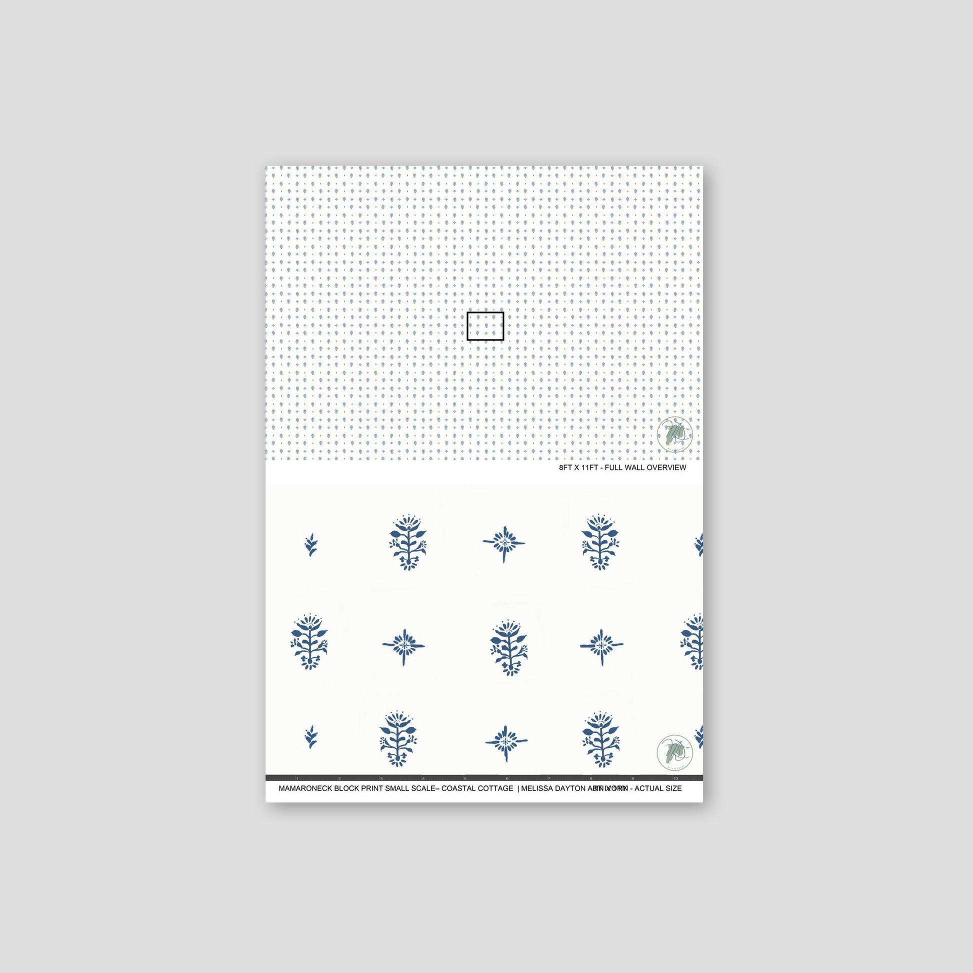 Patterned paper with geometric design on a gray background
