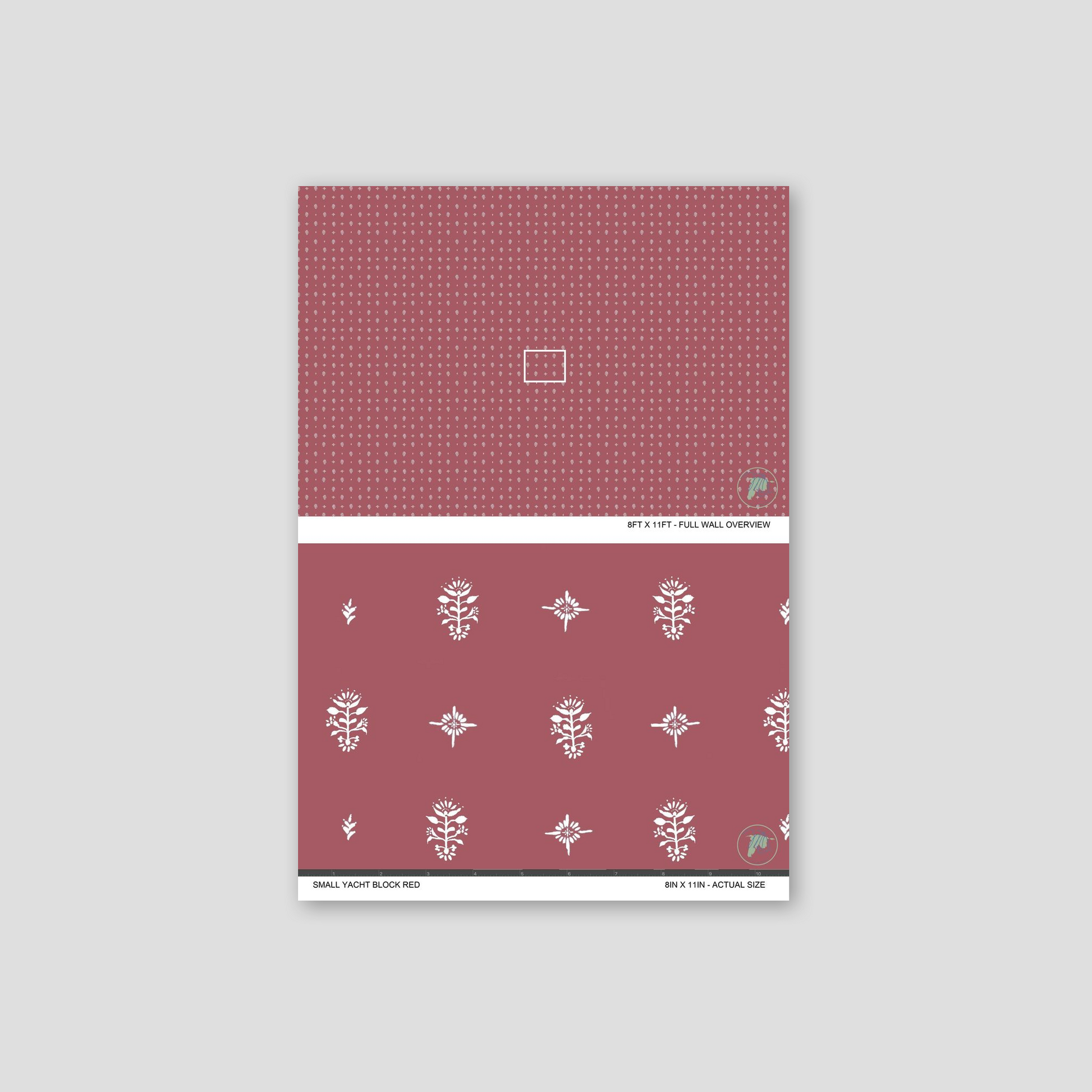 Patterned notebook on a gray background