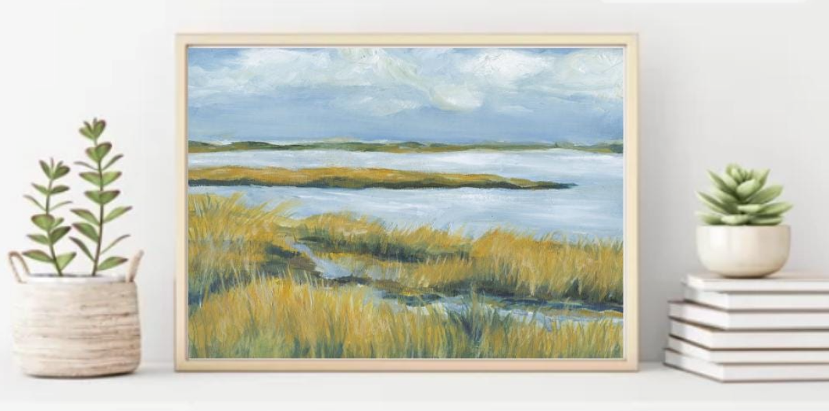 Morning Marsh Art Print- Unframed