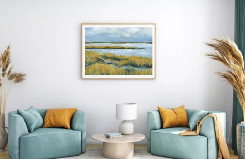 Morning Marsh Art Print- Unframed