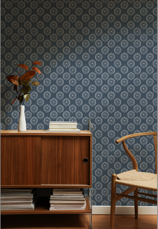 Nor Easter Rosette- Deep Blue