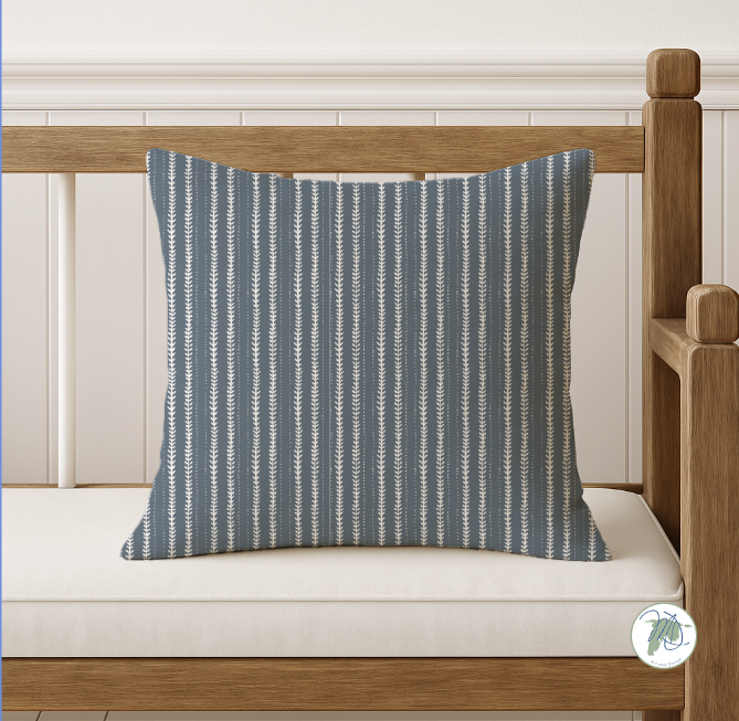 navy coordinating pillow 