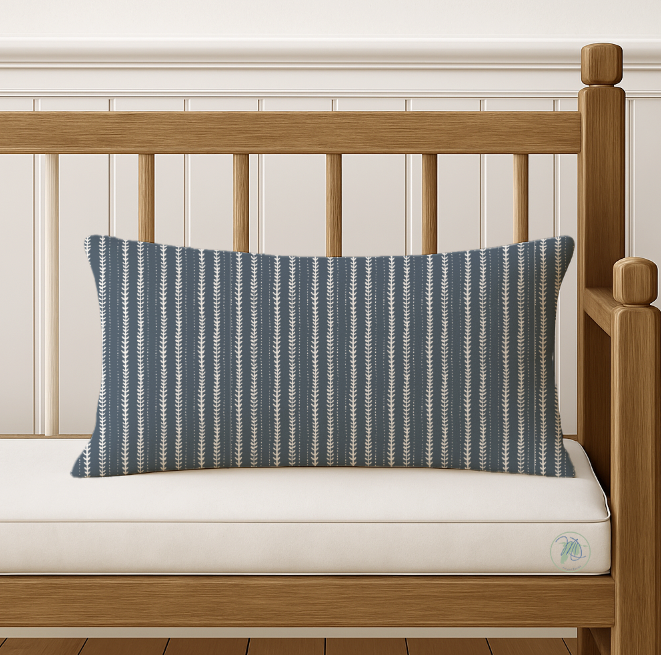 navy lumbar pillow