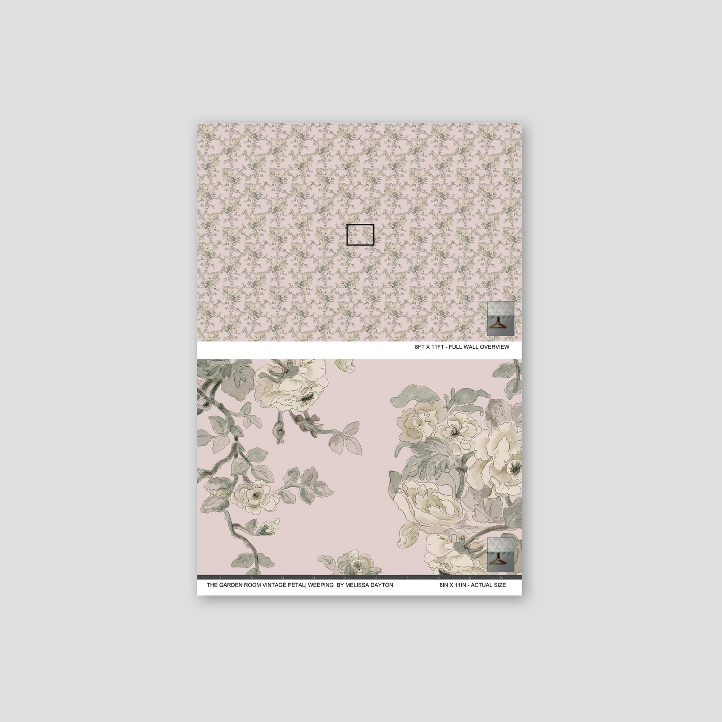 Floral patterned notebook on a light gray background