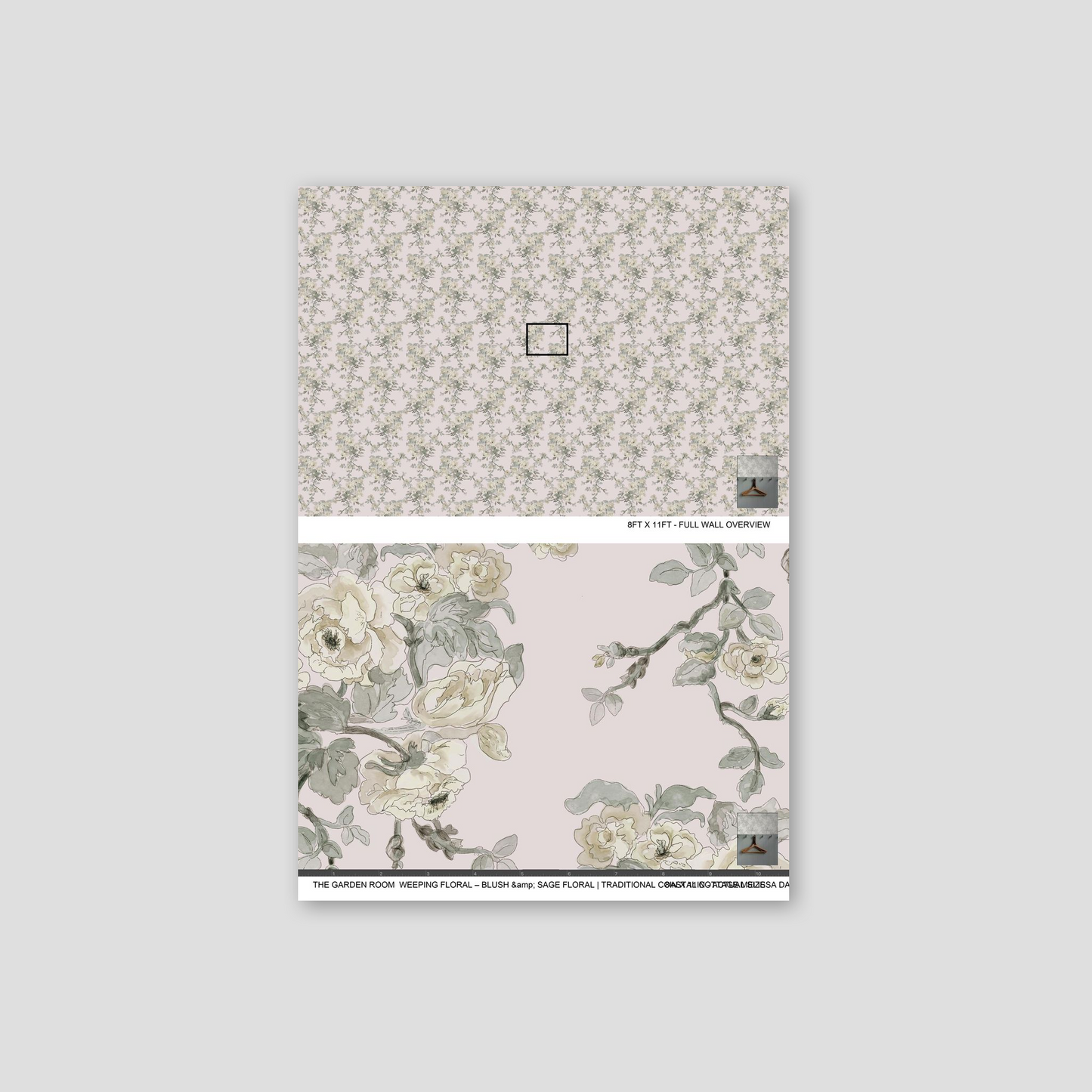 Floral patterned notebook on a light gray background