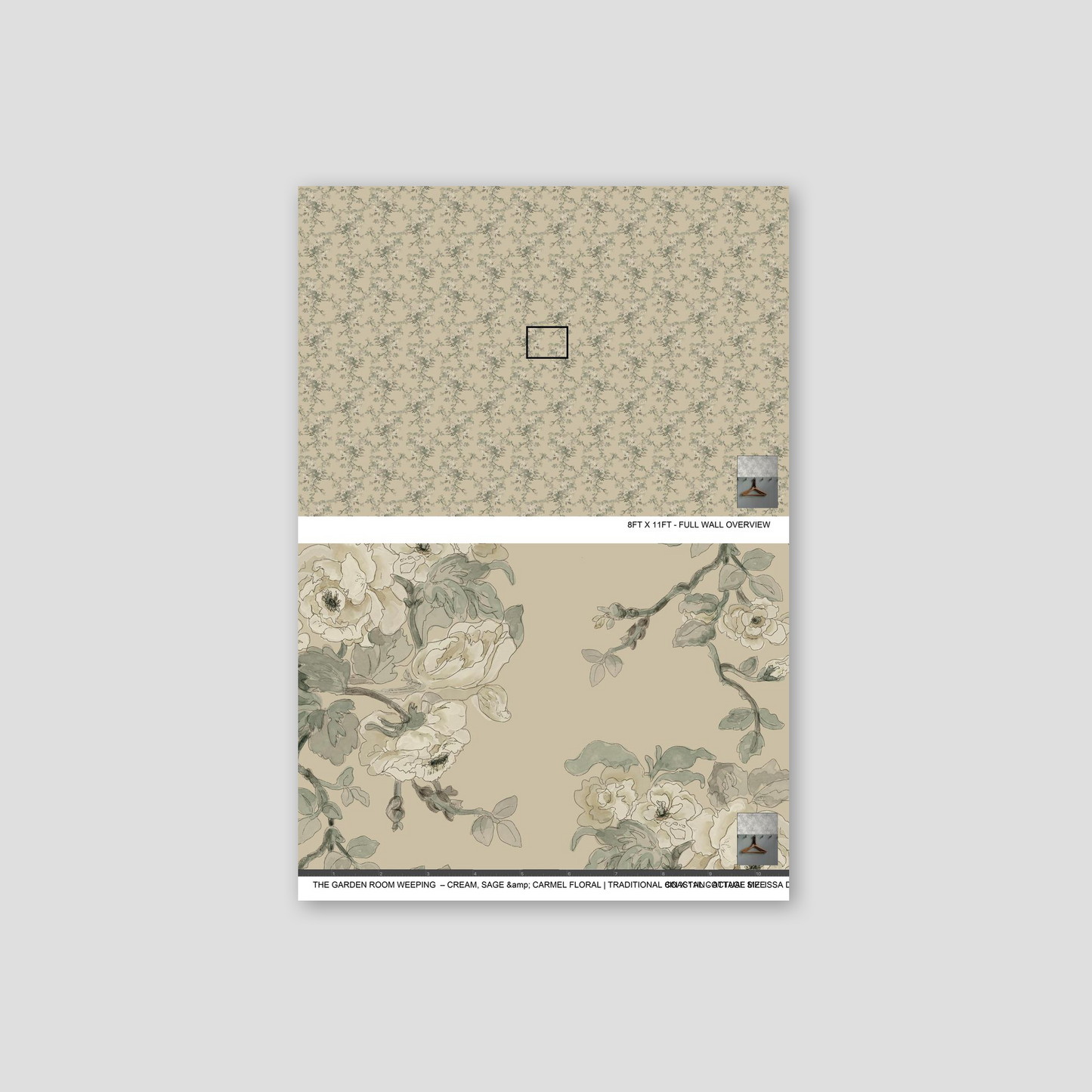 Floral patterned notebook on a light gray background
