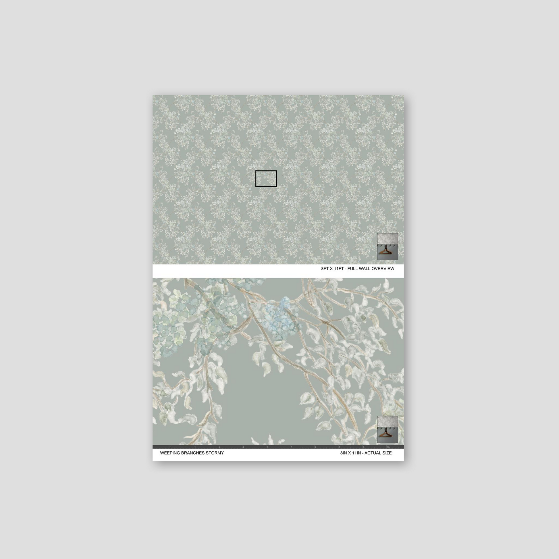 Floral patterned notebook on a light gray background