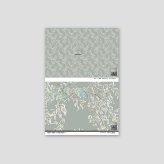 Floral patterned notebook on a light gray background