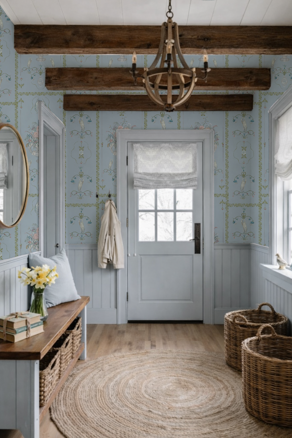 Crathes Urn Blue Wallpaper