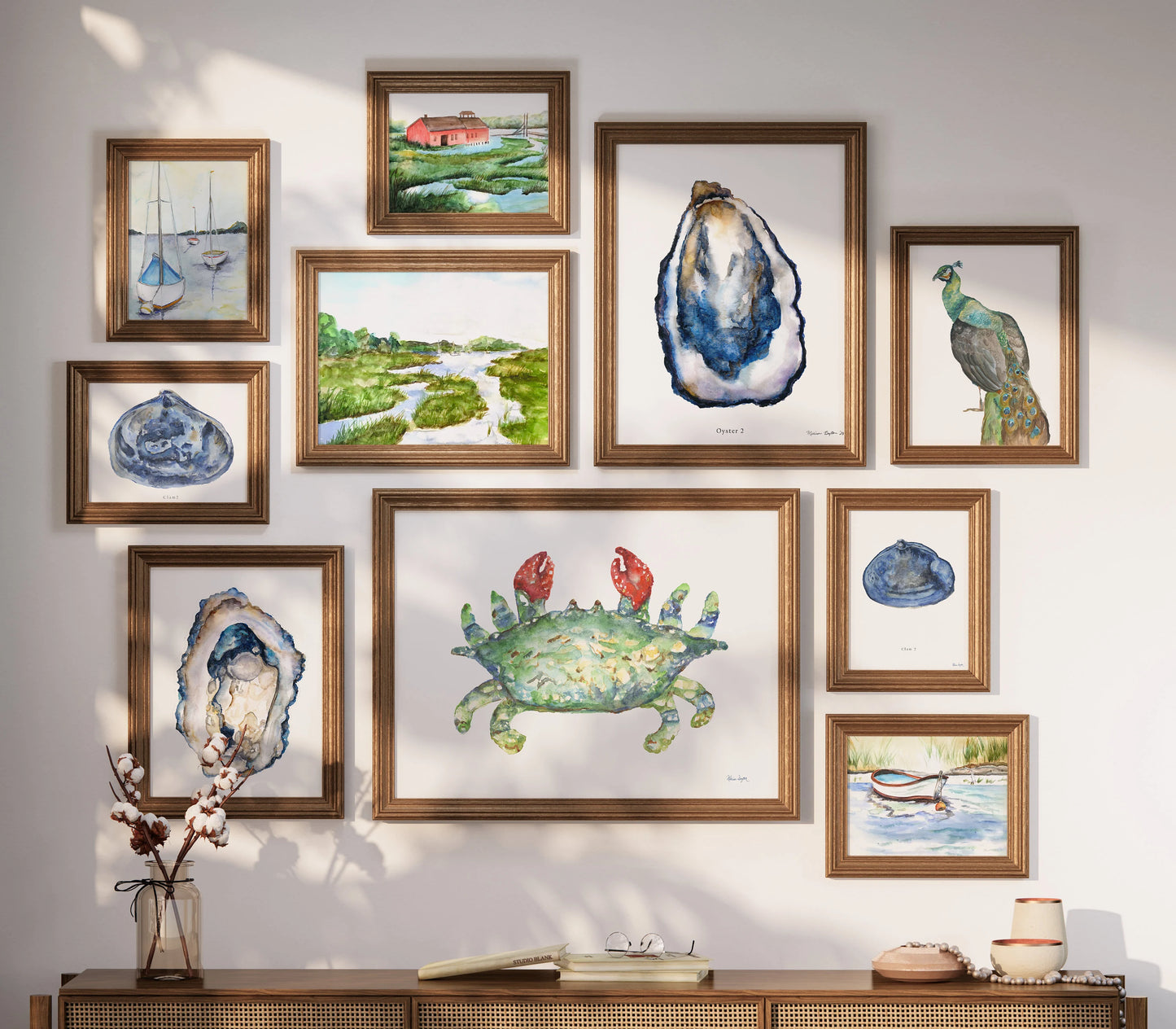 Coastal Watercolor Gallery Wall Set | Giclee Fine Art Prints | Melissa Dayton