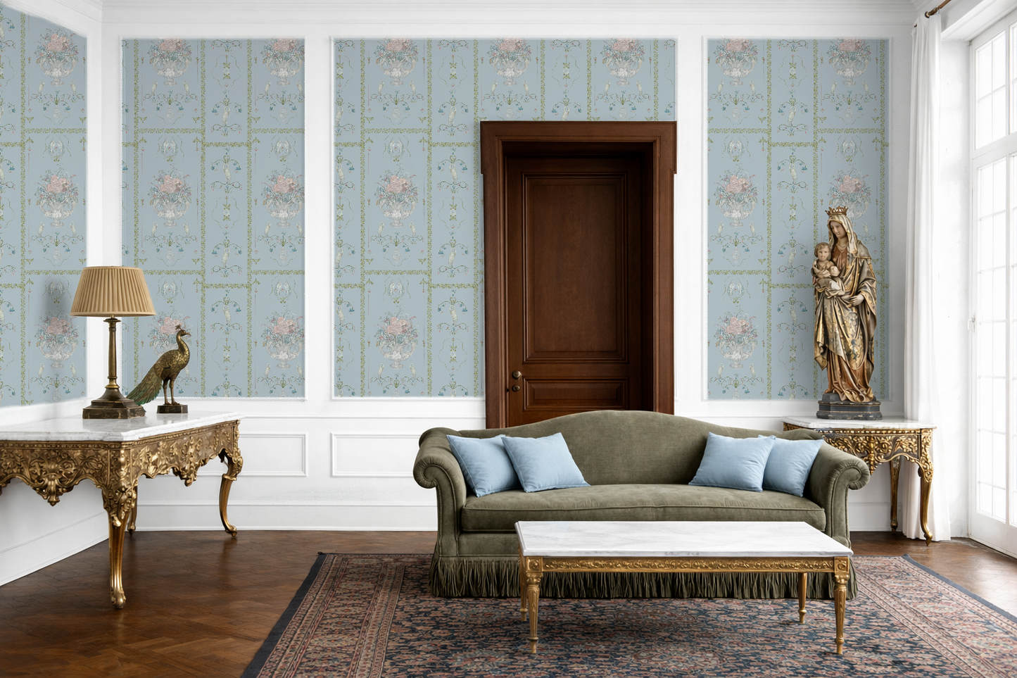 Crathes Urn Blue Wallpaper