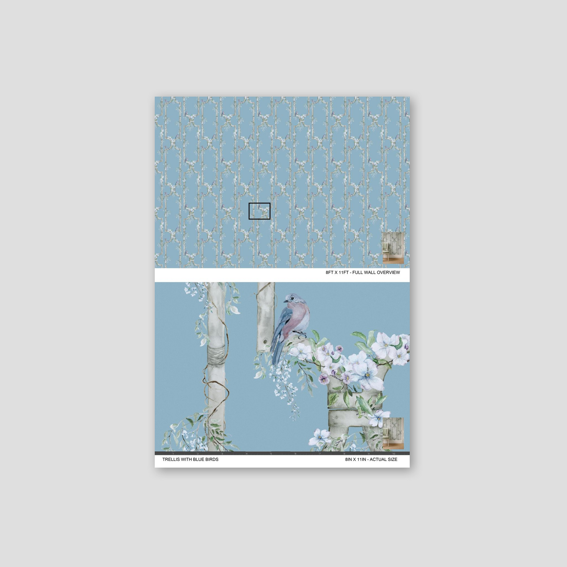 sample blue bird trellis medium teal blue