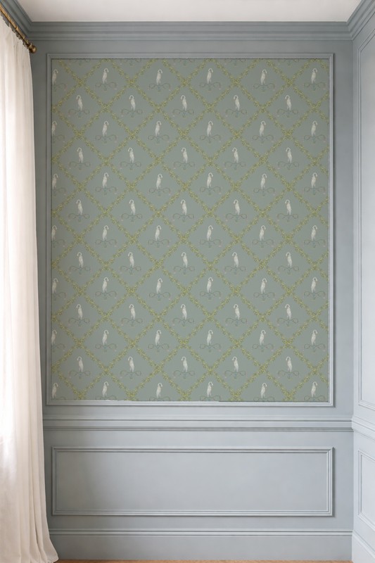 Manor Trellis Craenleigh Wallpaper  Castle Gray