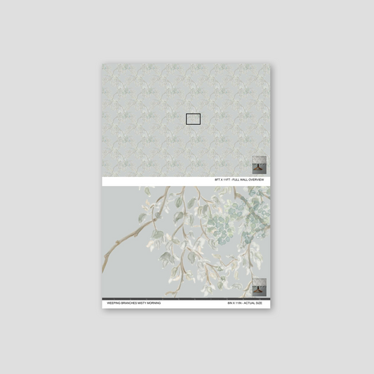 Notebook with floral design on a light gray background
