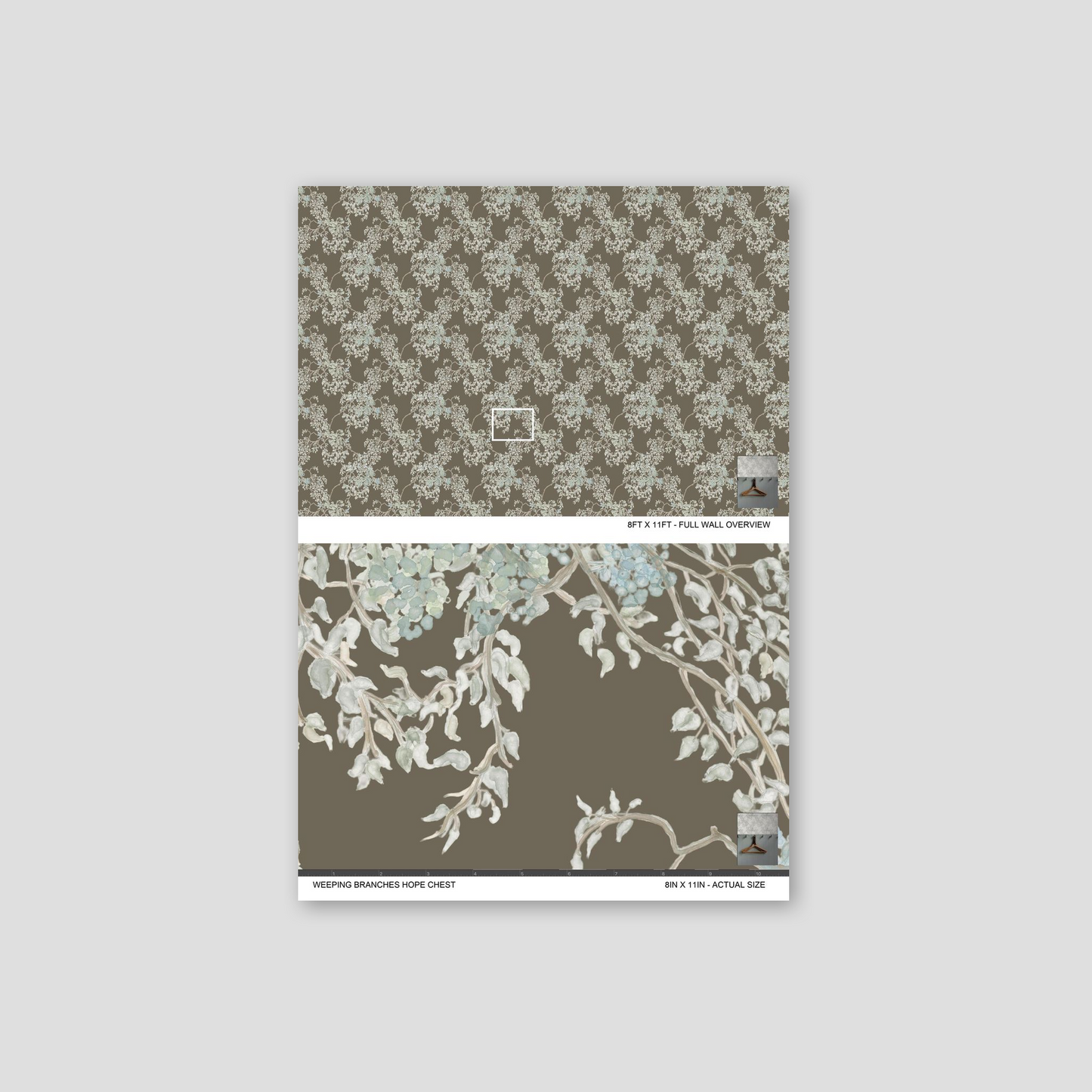 Two patterned books on a light gray background