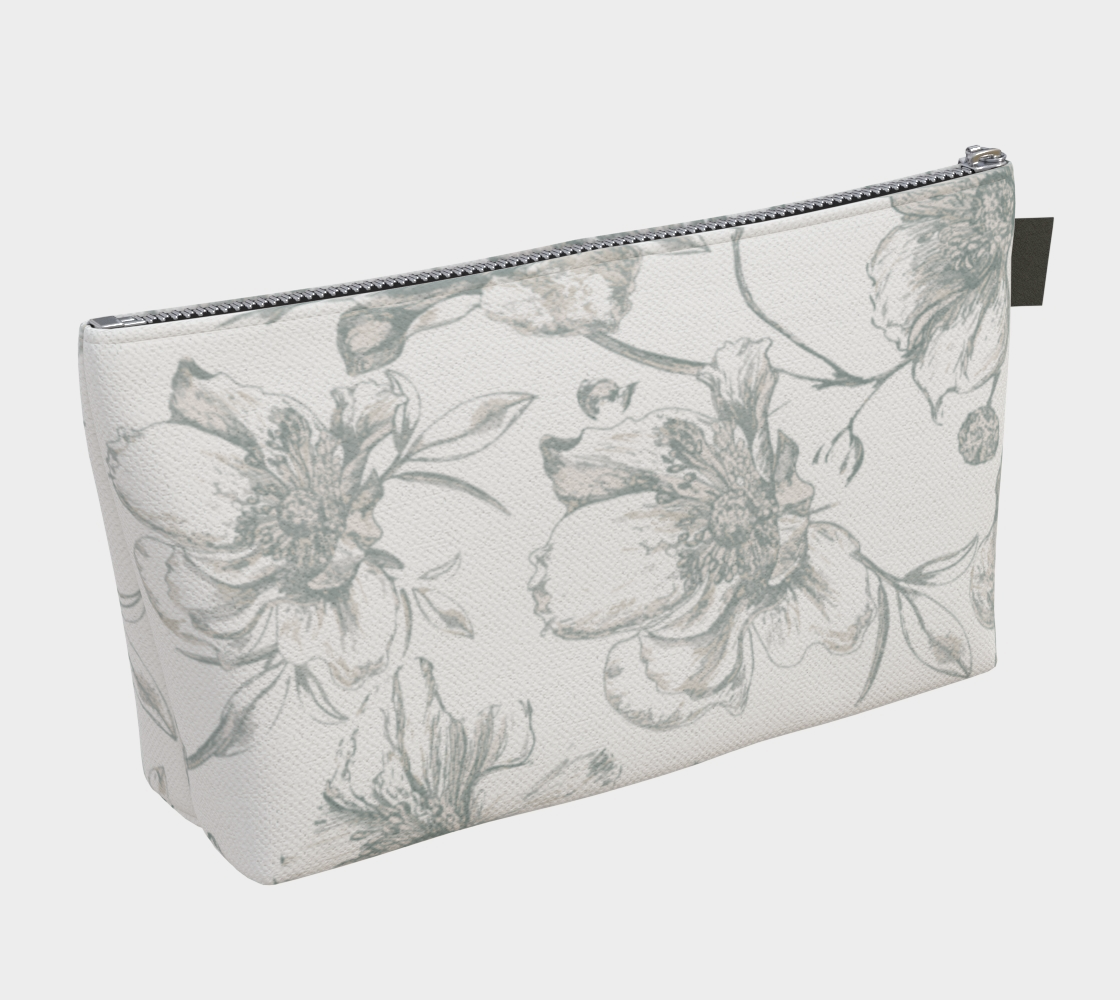 wild roses make up GREY bag