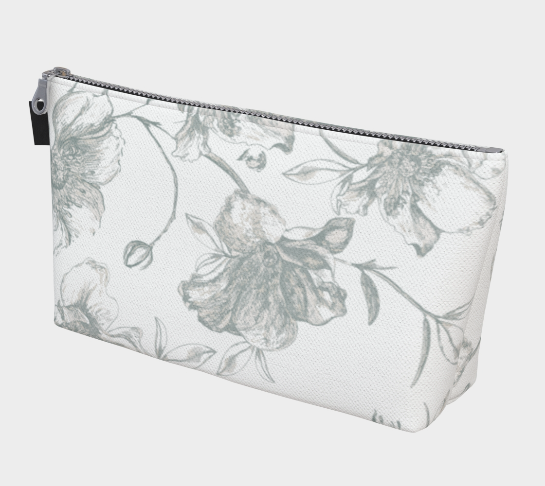 wild roses make up GREY bag