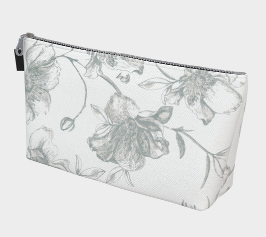 wild roses make up GREY bag