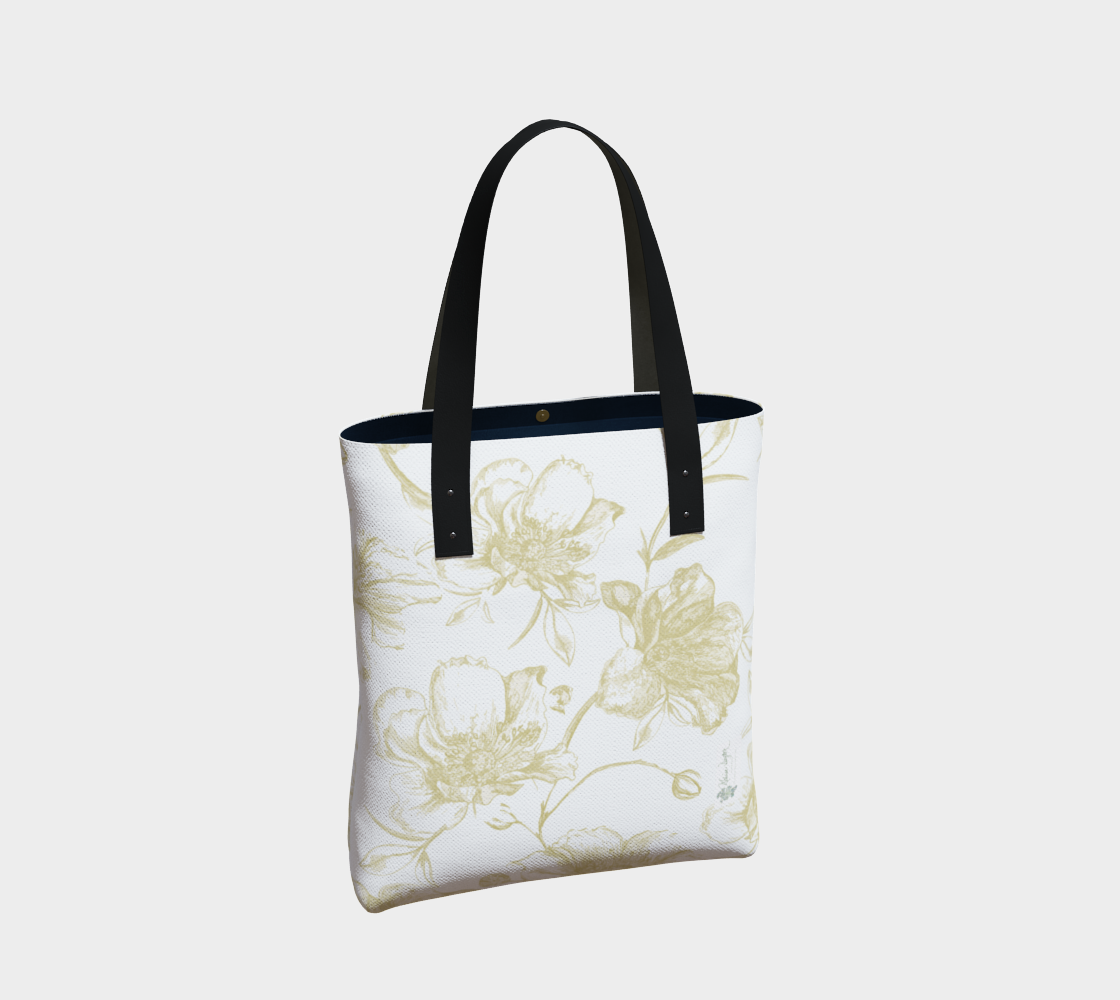 Wild Flowers Gold Long Tote