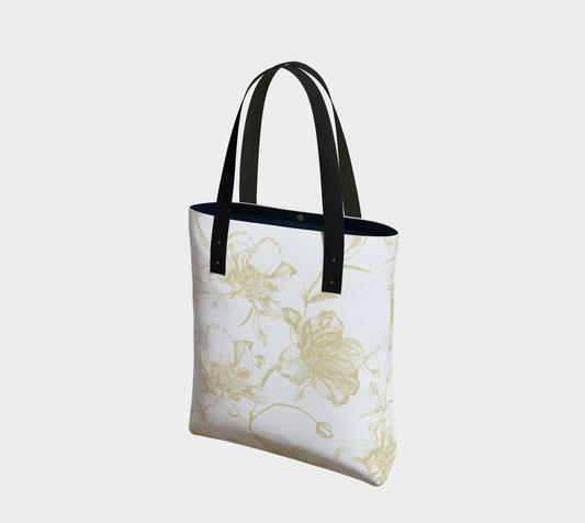 Wild Flowers Gold Long Tote