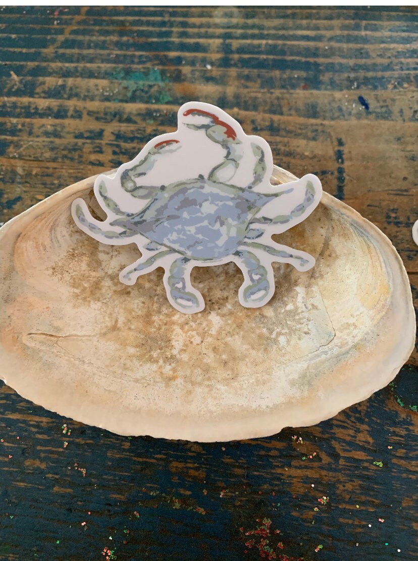 Blue Crab Vinyl Sticker