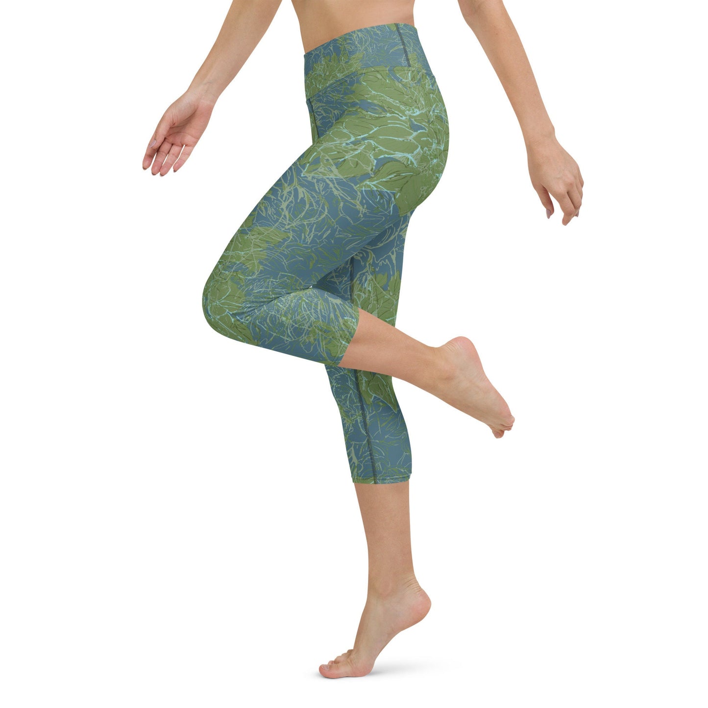 Yoga Capri Leggings- Hosta