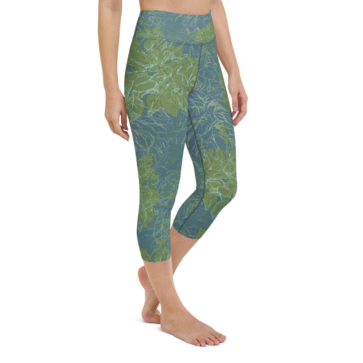 Yoga Capri Leggings- Hosta