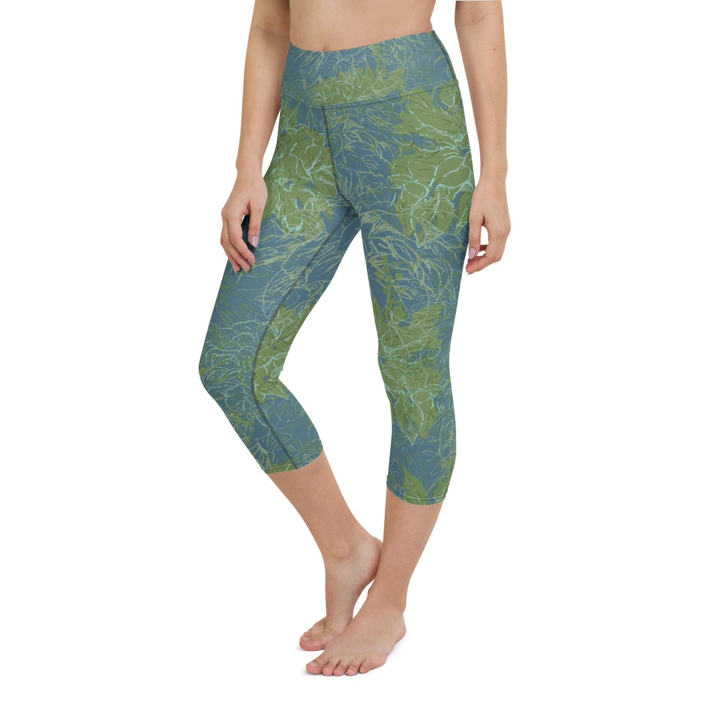 Yoga Capri Leggings- Hosta
